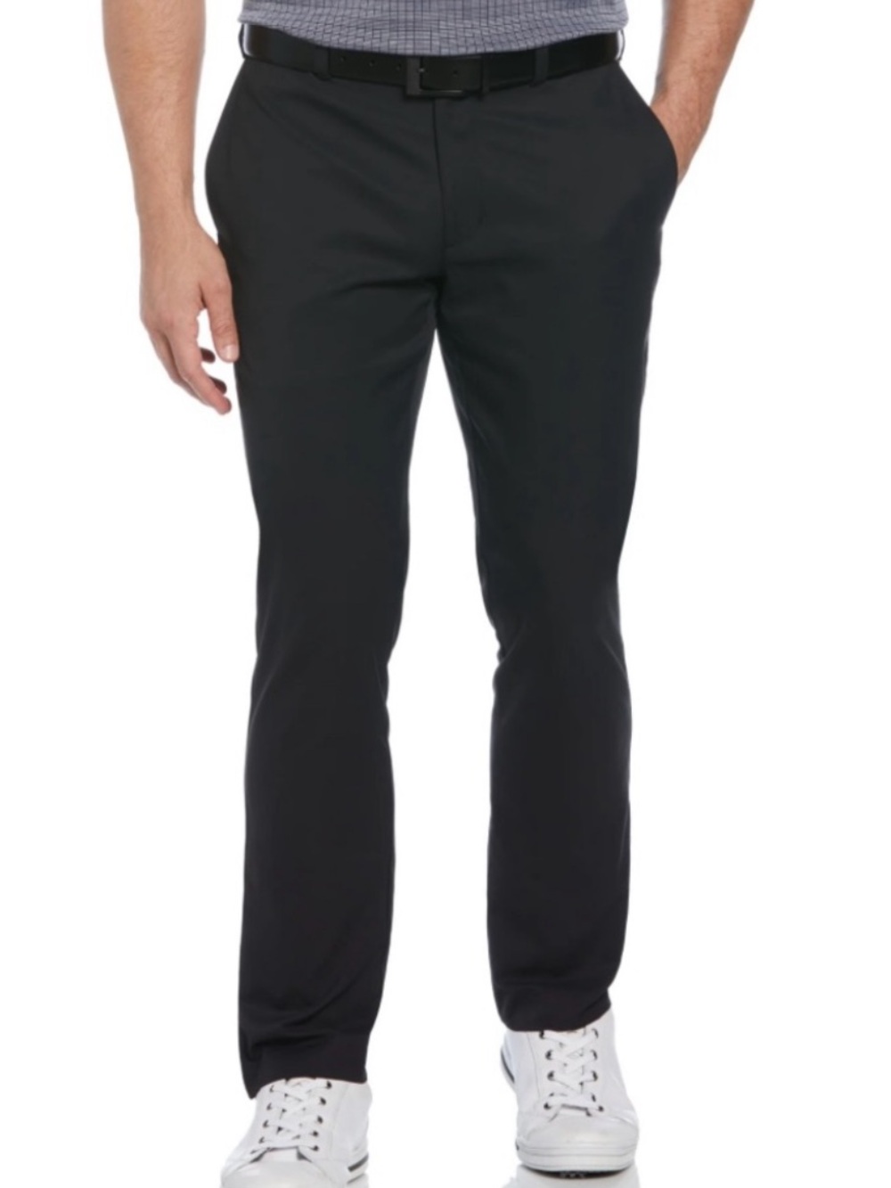 Ben Hogan Men's 4-Way Stretch Active Band Straight Leg Trousers, Black, Sz 32x30